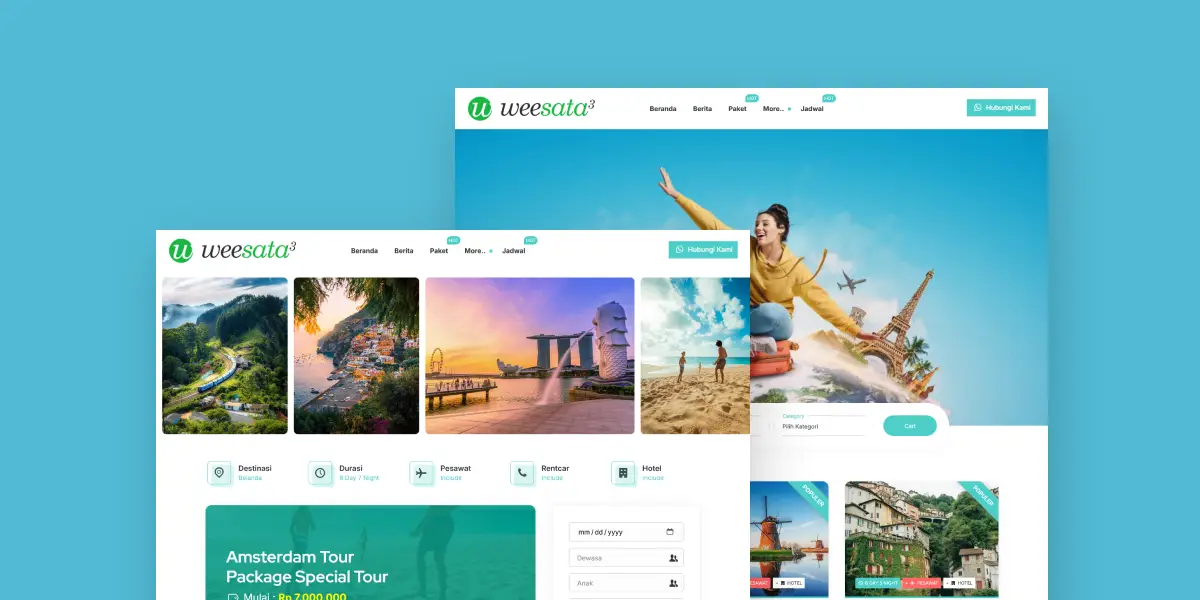 Jasa buat website Tour & wisata